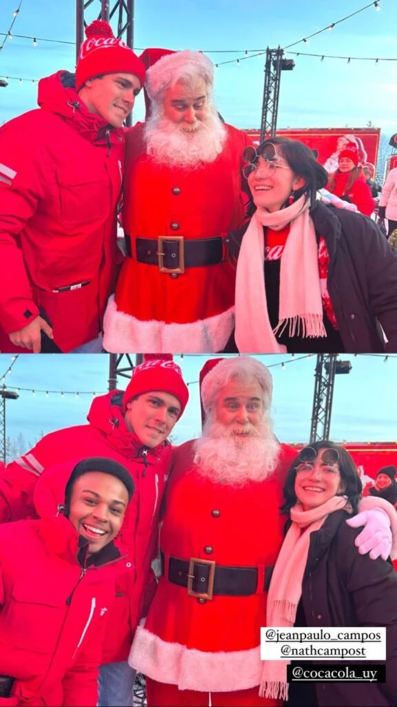 Marcos Ginocchio filmando una publicidad navideña. Foto archivo.