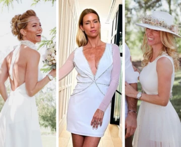 El análisis de Nicole Neumann y sus 4 looks para la boda con Manu Urcera