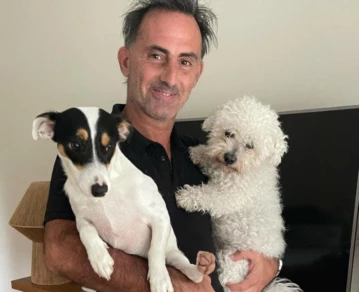 Diego Latorre y su mascota, Toto