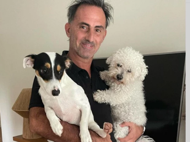 Diego Latorre y su mascota, Toto