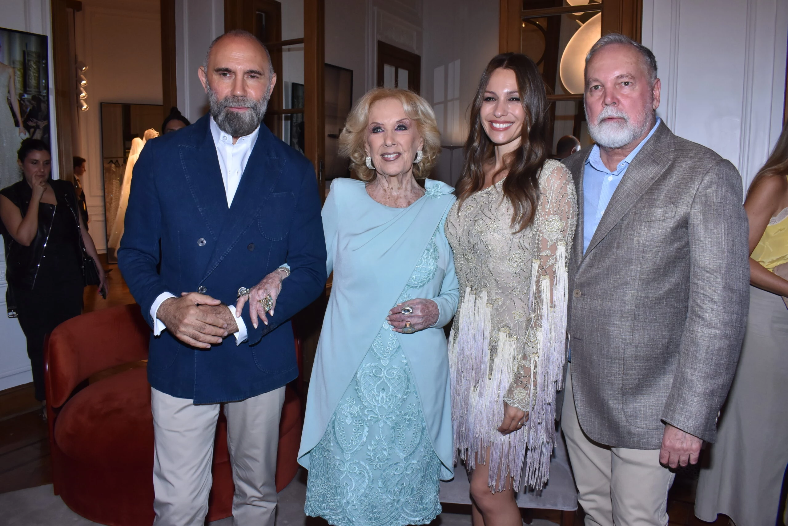 Gabriel Lage, Mirtha Legrand, Pampita y Eduardo Ramírez