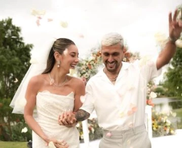 Las mejores fotos del casamiento de Giorgian De Arrascaeta y Camila Bastiani
