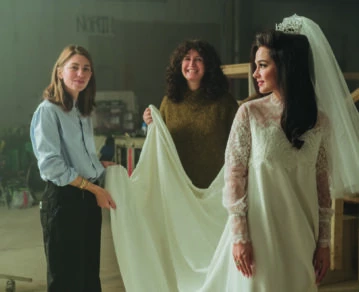 Sofía Coppola en el detrás de escena de Priscilla