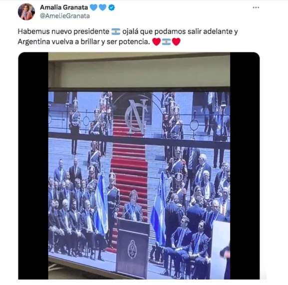 Amalia Granata se mostró a favor de Javier Milei. Captura de pantallla.