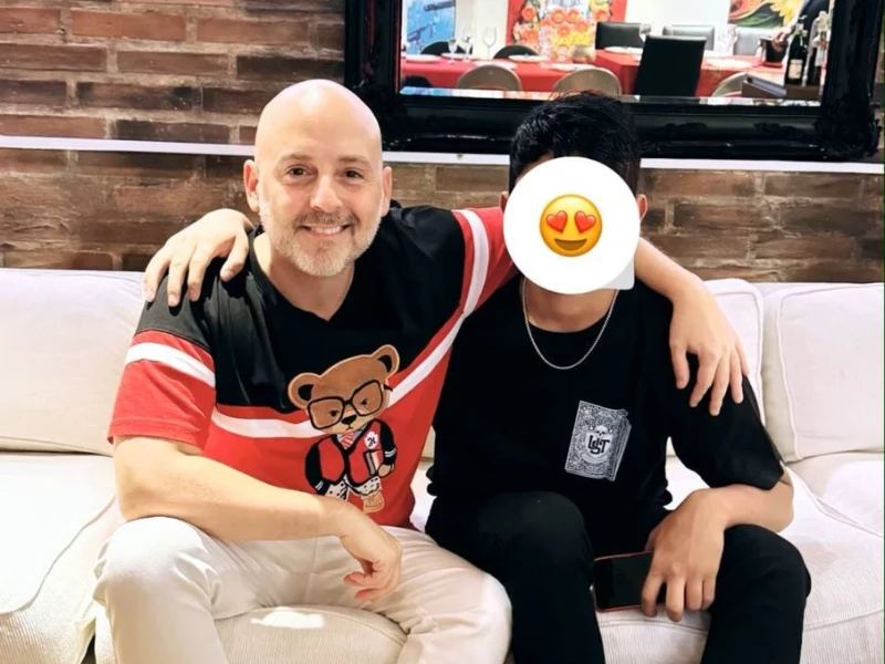 jose maria muscari y su hijo lucio en navidad