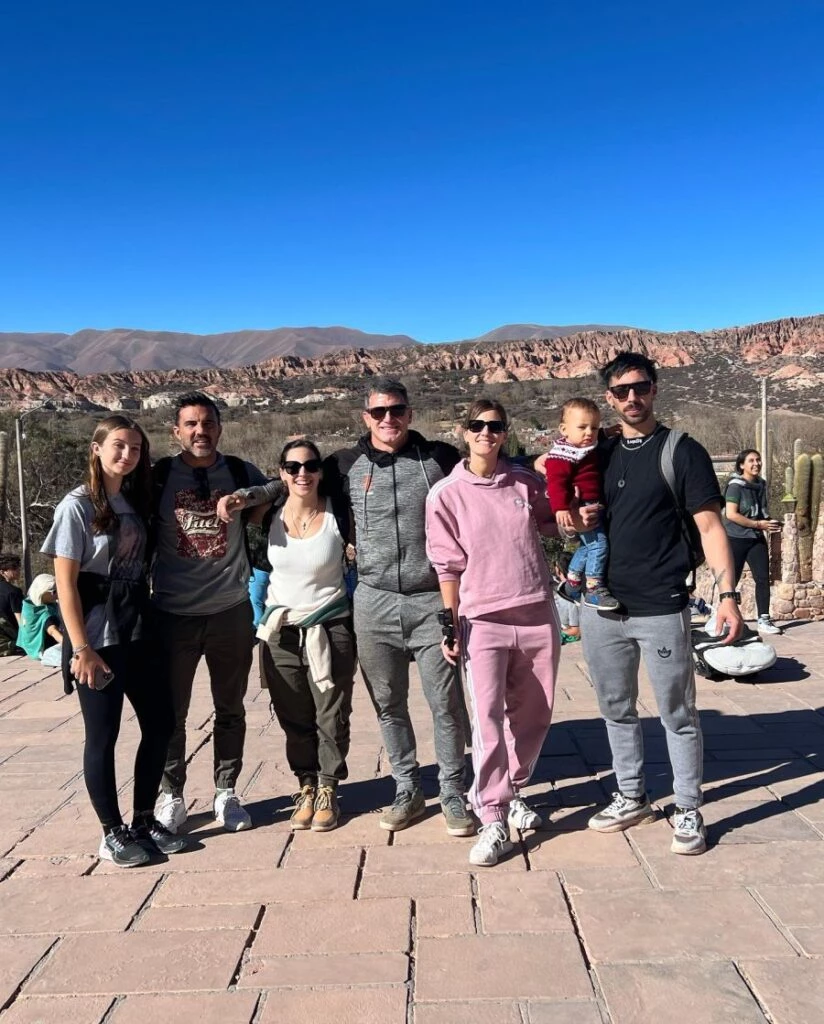 Indiana también estuvo en unas vacaciones que Mica, cubero y amigos realizaron al norte del país. 