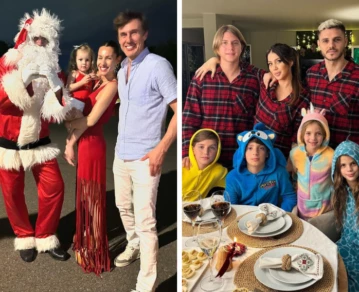 Pampita y Wanda Nara pasaron Navidad con una gran cena familiar