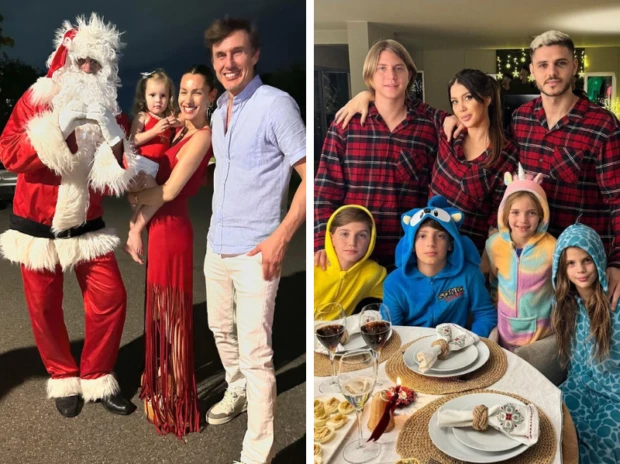 Pampita y Wanda Nara pasaron Navidad con una gran cena familiar