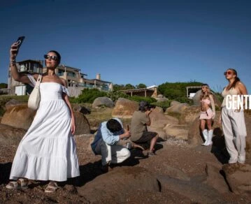 El momento selfie no podía faltar.