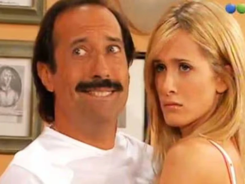 Julieta Prandi actuando junto a Guillermo Francella. Foto archivo.