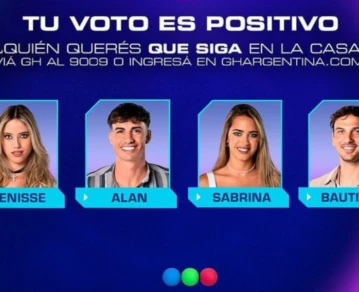 La placa de nominados Gran Hermano. Foto archivo.