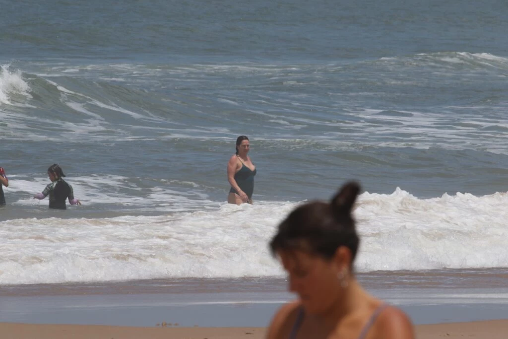 Florencia Bas disfrutando del mar.