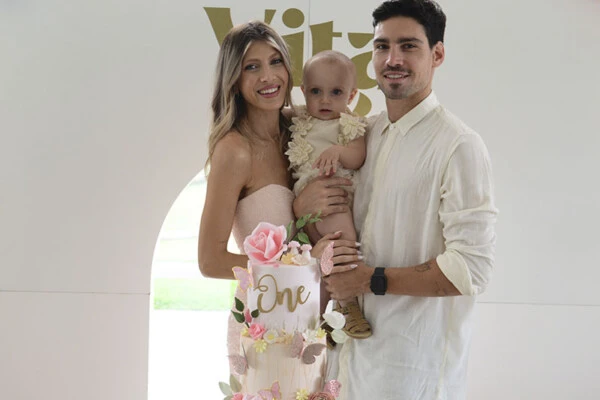 Cande Ruggeri y marido