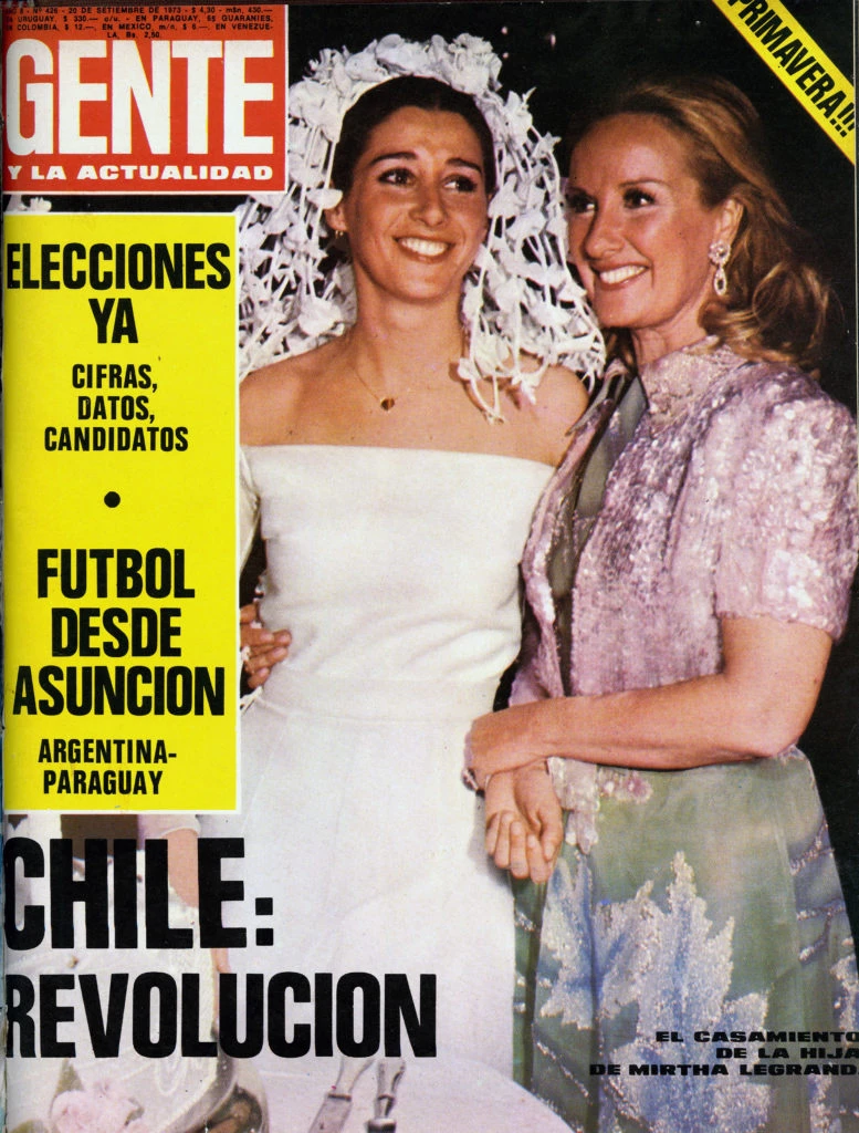 1973. GENTE acompañó a Mirtha en uno de los grandes momentos de su vida personal al celebrar el casamiento de Marcela Tinayre, su hija.