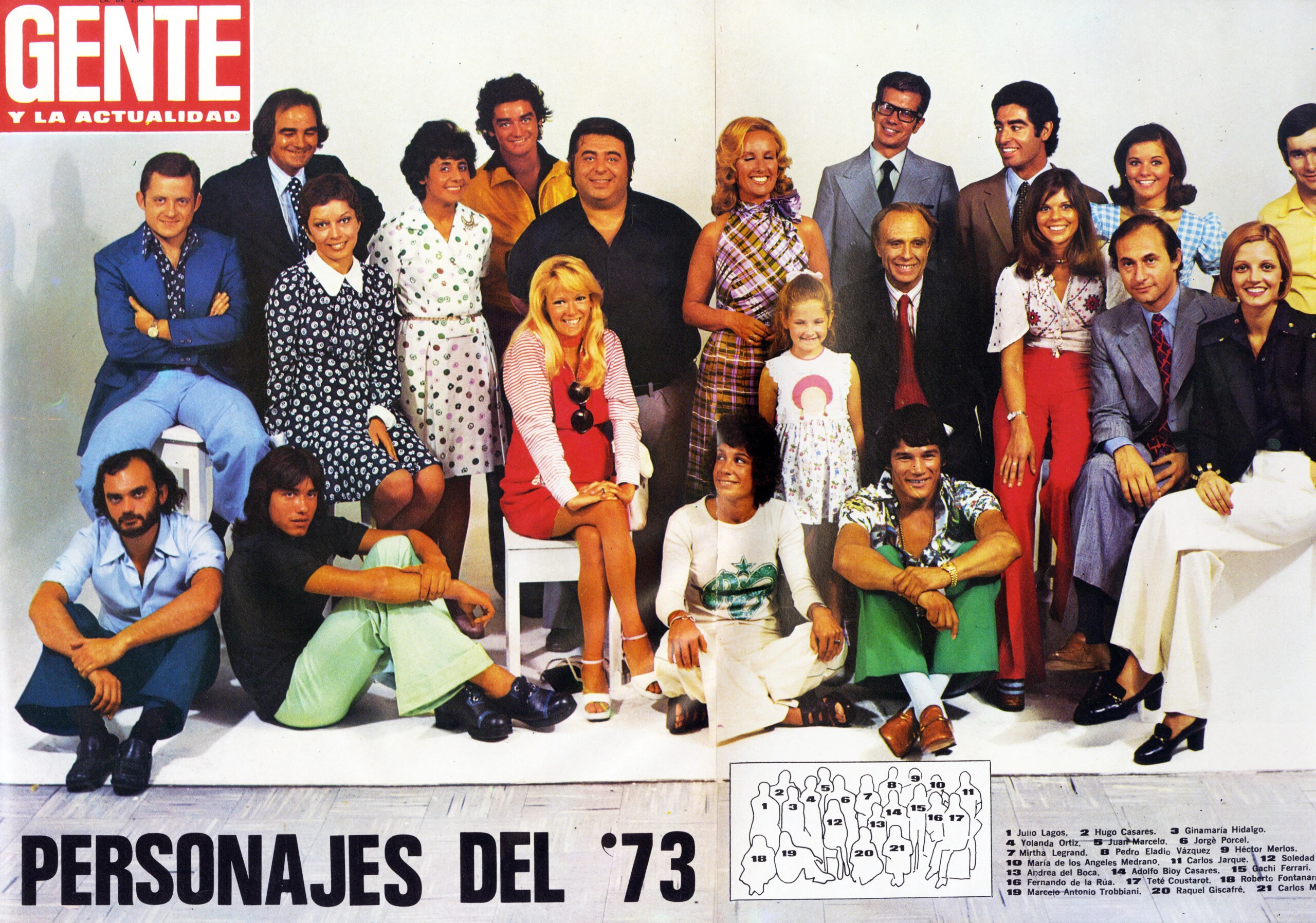 Personajes del Año de Revista Gente 1973. 