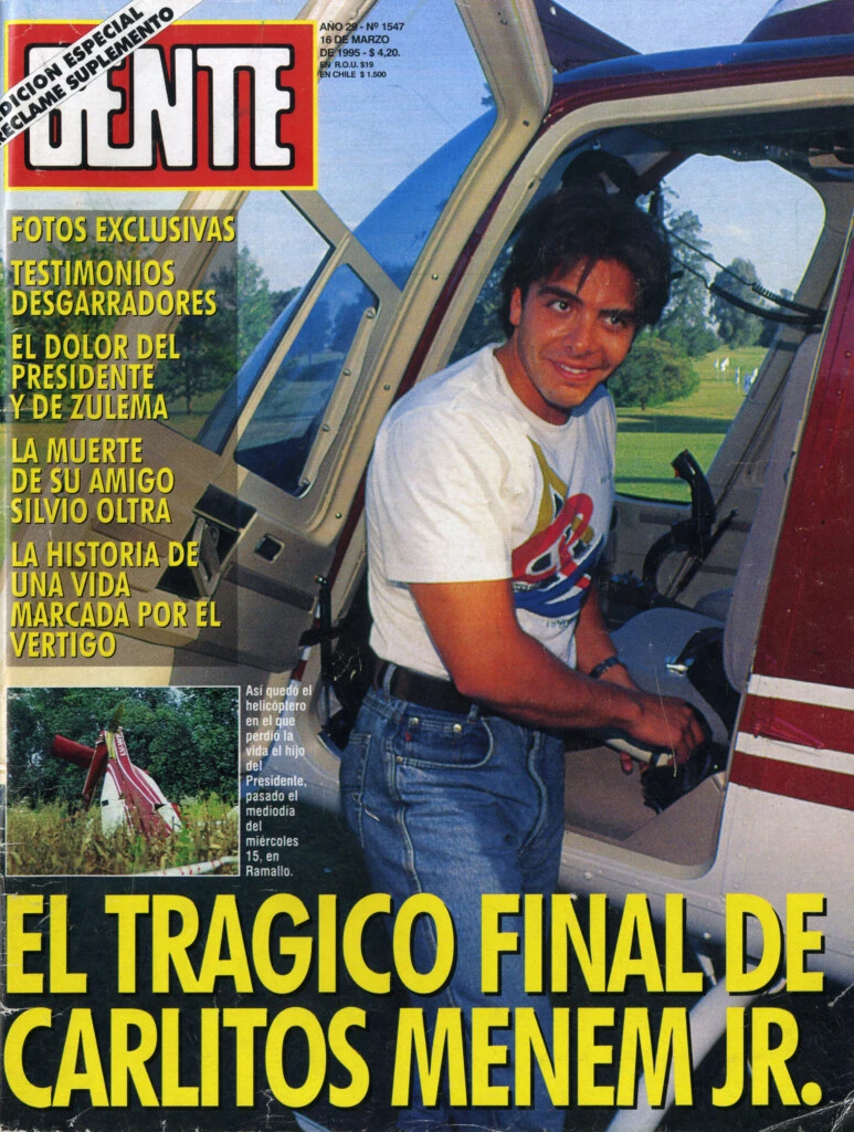 Así anunciaba GENTE la muerte de Carlitos JR en la edición del 18 de marzo de 1995.