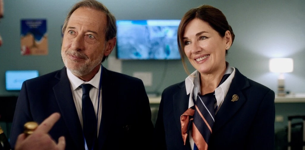 Guillermo Francella y Andrea Frigerio, en el film La extorsión