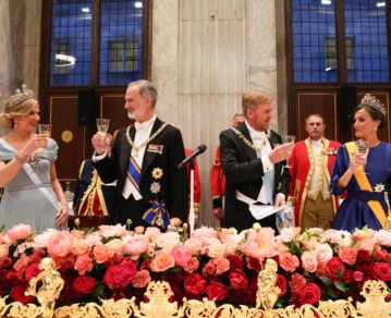 Cena de gala de Felipe y Letizia de España en Holanda