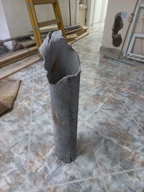 Este es el misil que cayó en la casa de Mario Sinay