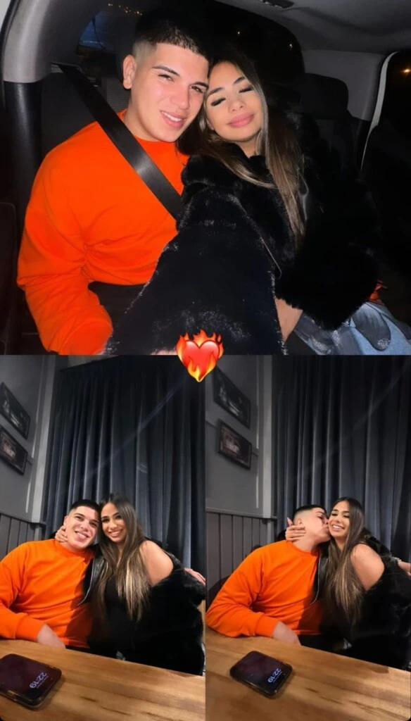 La romántica cita de Thiago y Daniela. Foto redes sociales.