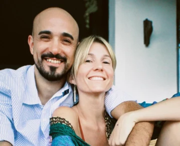 Abel Pintos y su esposa