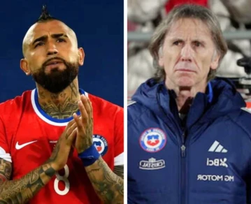 Arturo Vidal y Ricardo Gareca