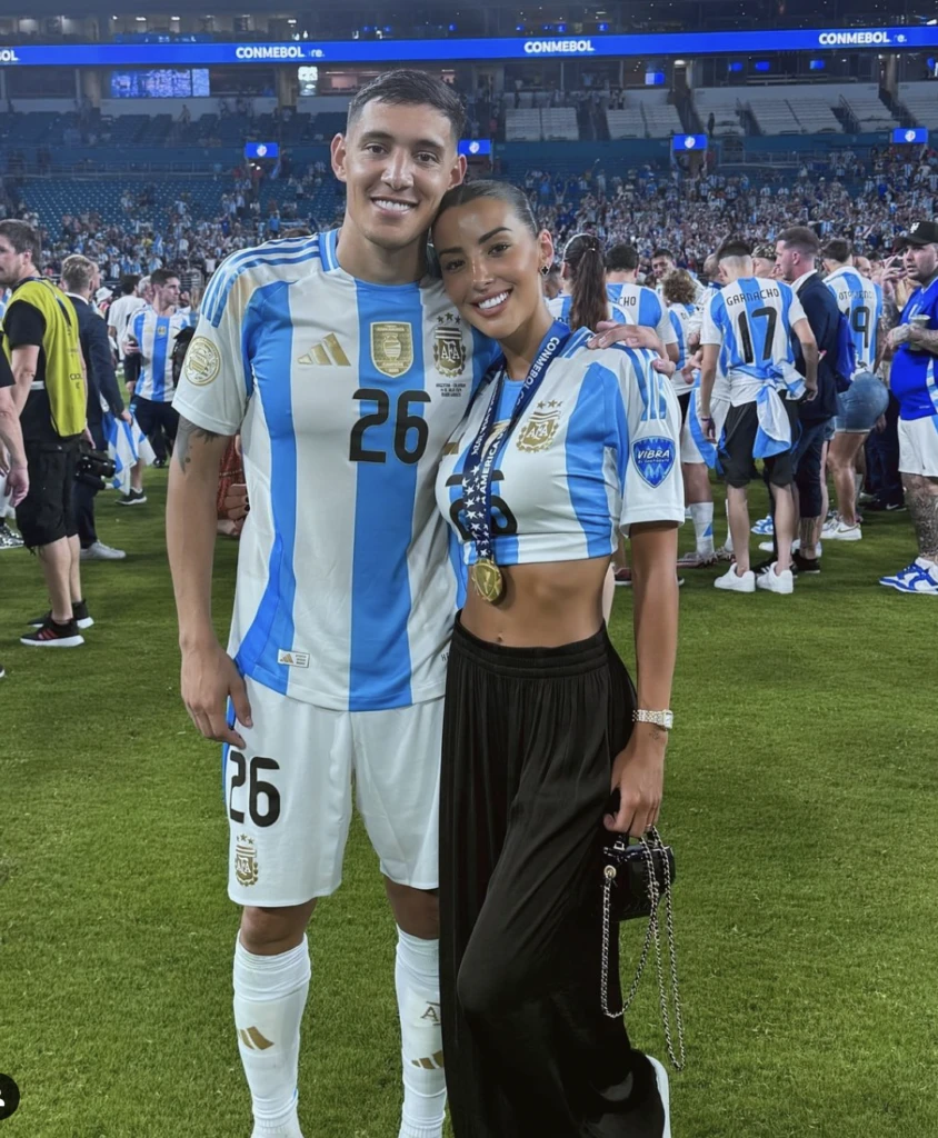 Bárbara Occhiuzzi, novia de Nahuel Molina, no compartió ninguna foto de la Copa América hasta que Argentina se coronó con el tírulo. 