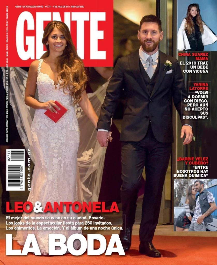 La cobertura de Revista Gente del casamiento de Messi. 