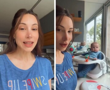 Así fue la divertida reacción de Galileo, el hijo de Magui Bravi, al probar su primera comida