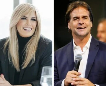 Viviana Canossa y Luis Lacalle Pou