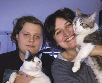 Luca Martin y su novia