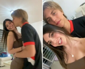 El romántico video de Valentino López con su novia