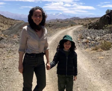 Natalia Oreiro con su hijo Atahualpa