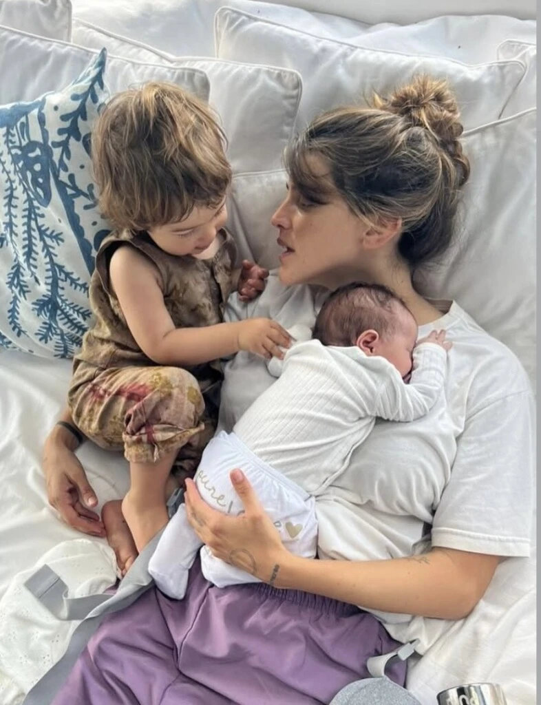 Calu Rivero y sus hijos