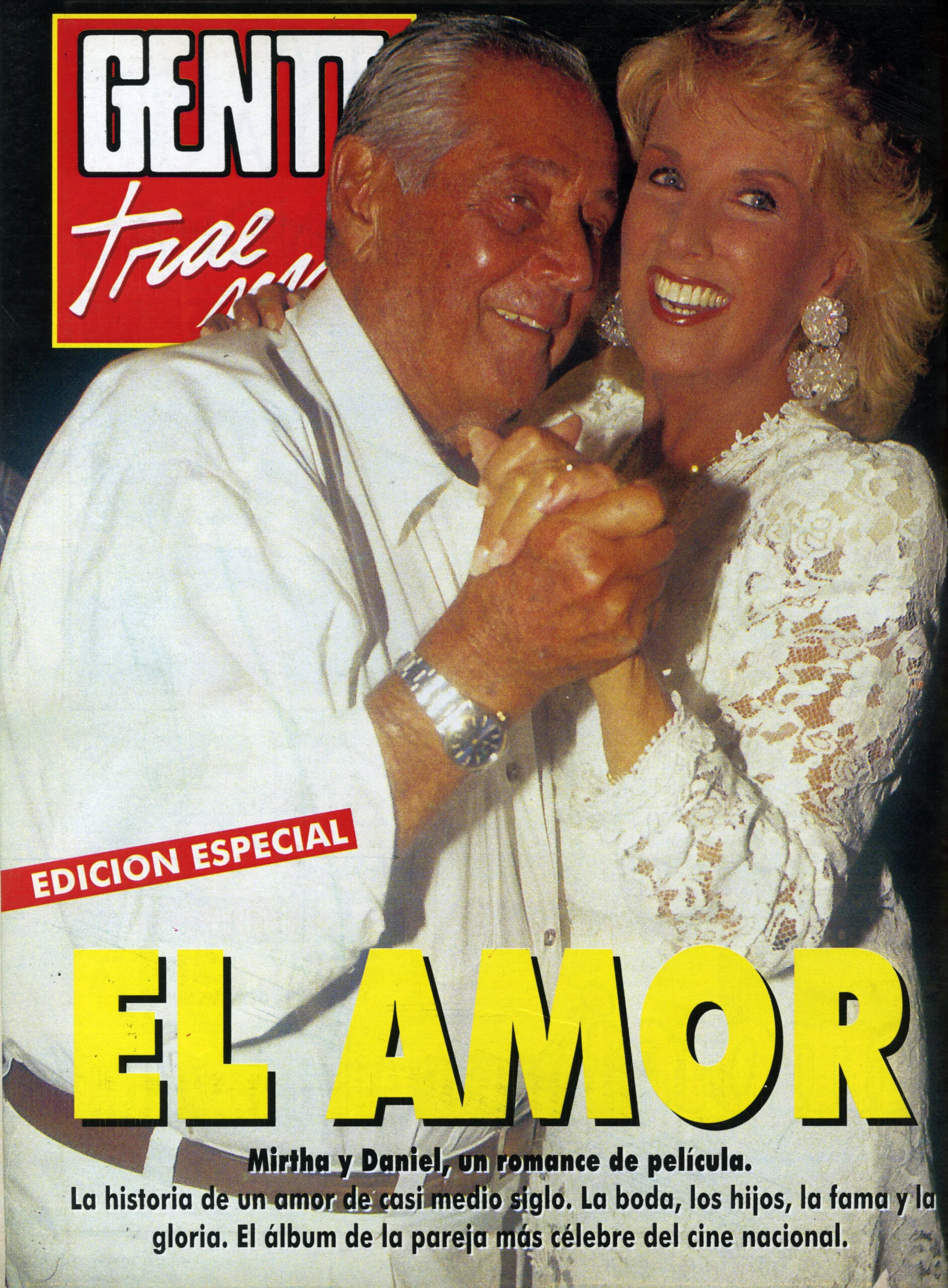 Una de las tapas de GENTE, reflejando su historia de amor con Daniel Tinayre.