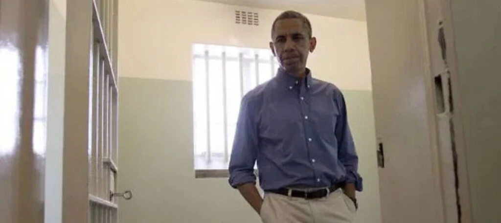 Barack Obama en la Isla Robben (Nelson Mandela)