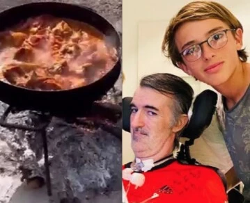 Esteban Bullrich cocina Pollo al disco