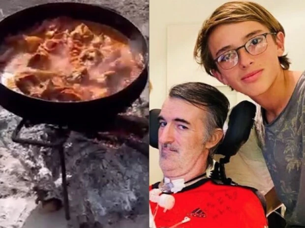 Esteban Bullrich cocina Pollo al disco