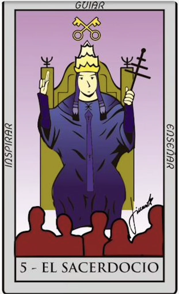 La carta número 5 representa al sacerdocio.