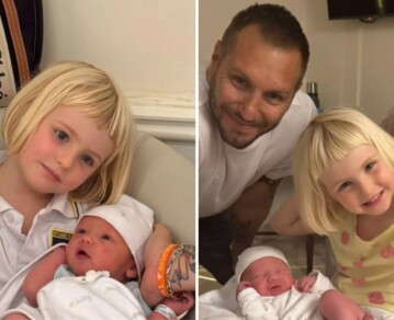 Muni Seligmann mostró la tierna reacción de su hija Carmela al conocer a su hermano recién nacido, Vicente