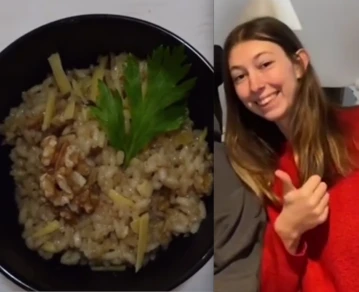 Esteban Bullrich y su hija Sol preparan Risotto de nuez