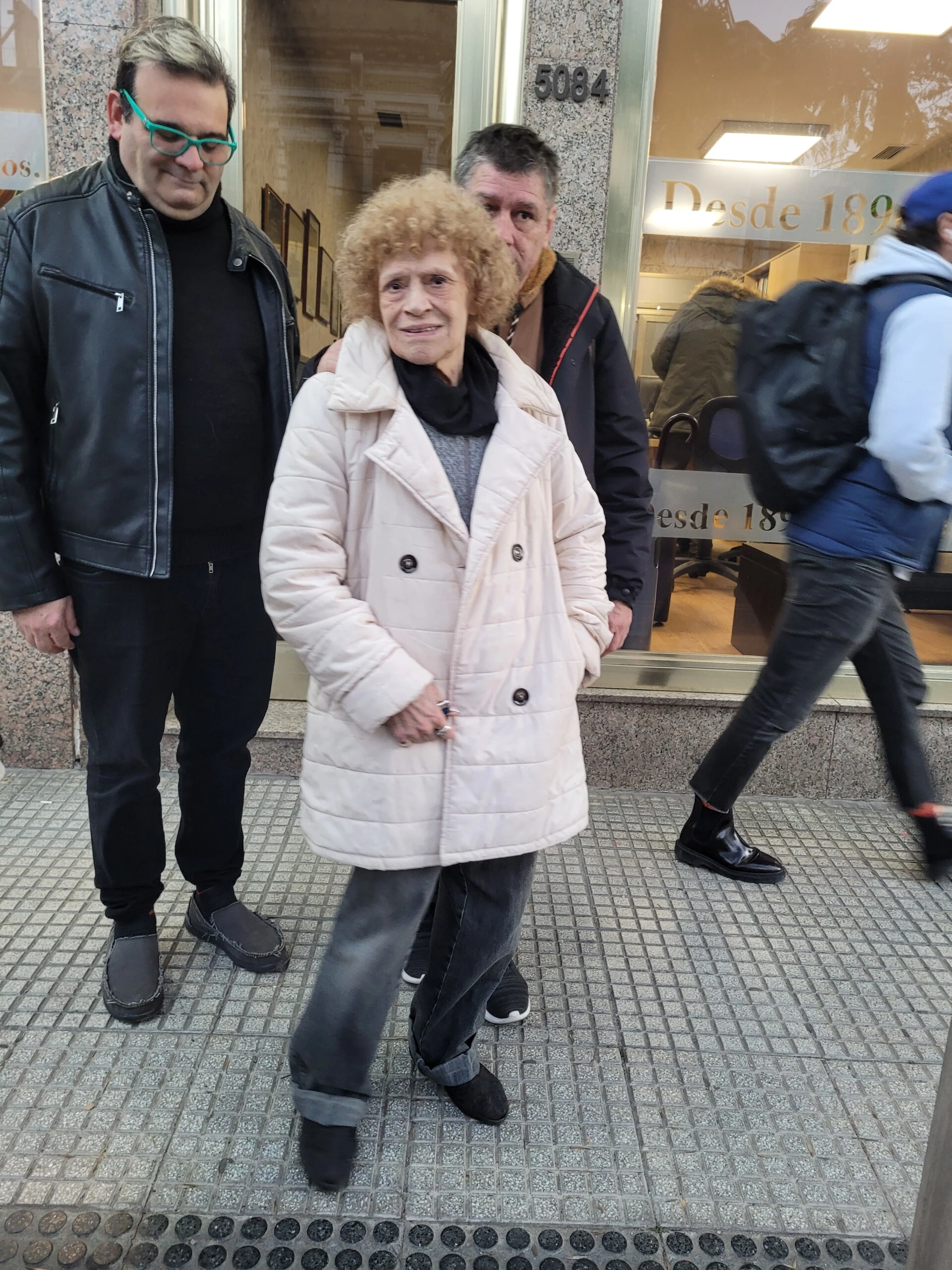 María Rosa Fugazot en junio del año pasado, cuando fue el velorio de su hijo.