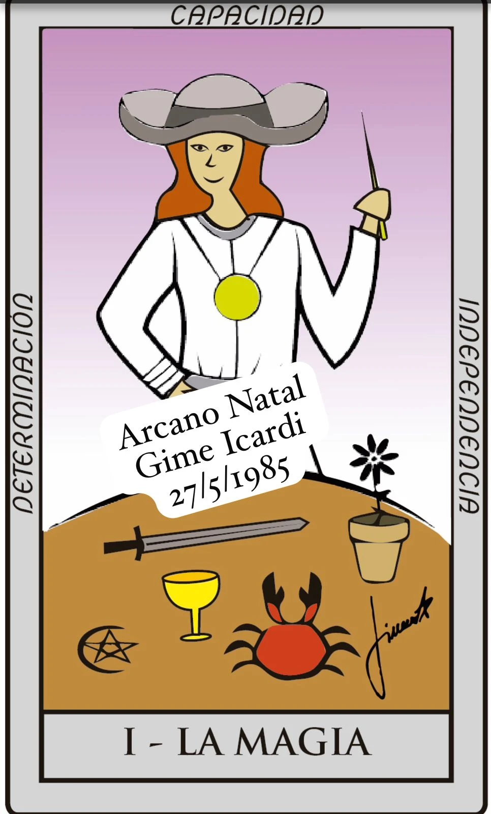 La carta del tarot de Gimena Accardi. 