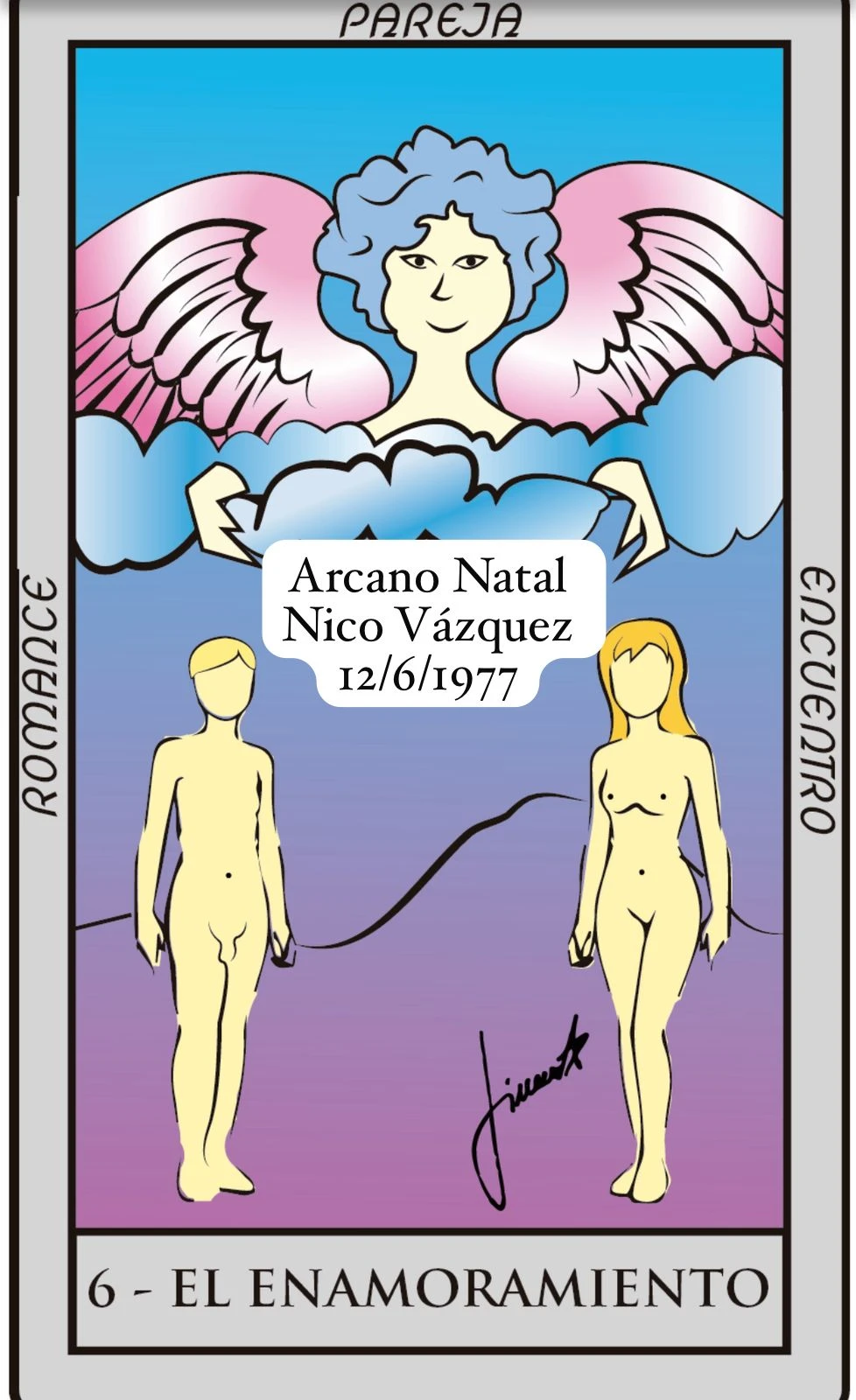 La carta del tarot de Nico Vázquez.