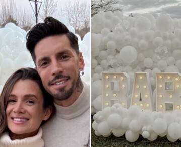 Decoración boho, ositos y globos: así fue la fiesta de revelación de Cami Homs y José Sosa para anunciar su embarazo