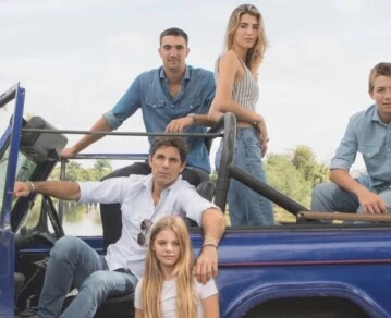 Nacho Figueras y sus hijos