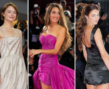 Los minivestidos en clave glam y el romanticismo copan el segundo día del Festival de Venecia: Amal Clooney, Emma Stone y más