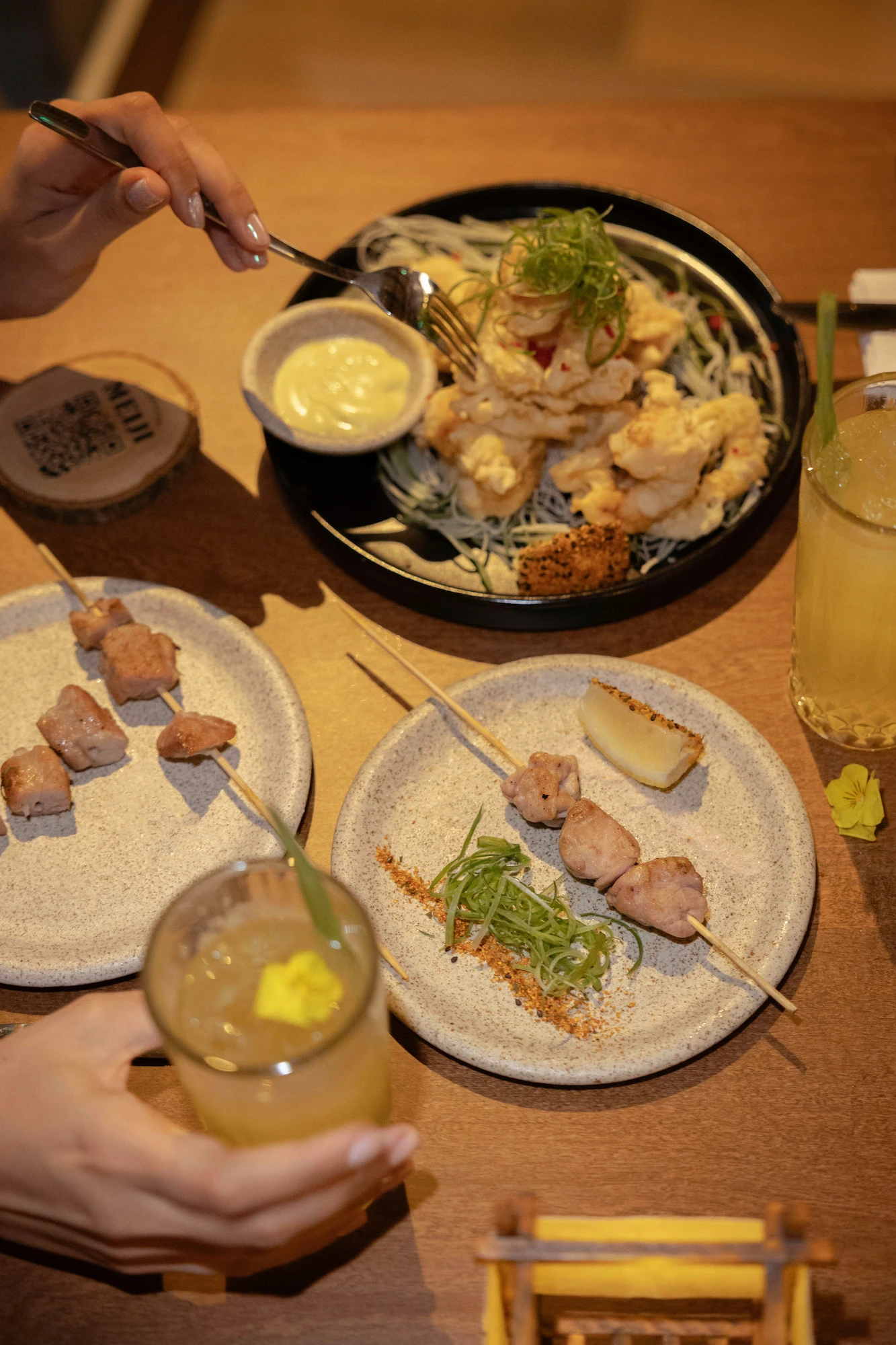 Algunas de las opciones disponibles en la carta de Emperador Meiji.