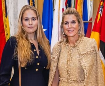 Amalia, la hija de Máxima Zorreguieta sorprendió con su look más atrevido en Nueva York: vestido corto y botas altas