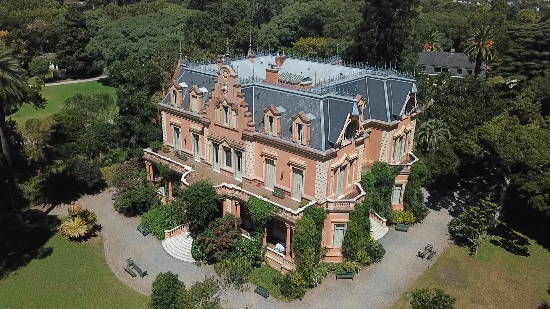 Vista aérea de Villa Ocampo. 